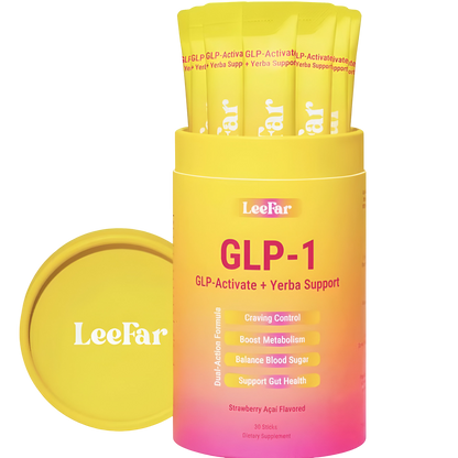 GLP-1 Drink Mix — Yerba Mate, Berberine, Chromium, 5-HTP & Magnesium | Strawberry Açaí Flavor